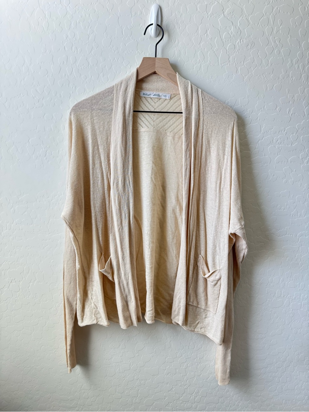 Woolrich Cream Linen Blend Cardigan XL